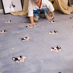 Beautiful Animal Digital Print Rug Multicolored Cartoon Rug Synthetic Non-Slip Back Machine Washable Stain-Resistant Rug for Playroom