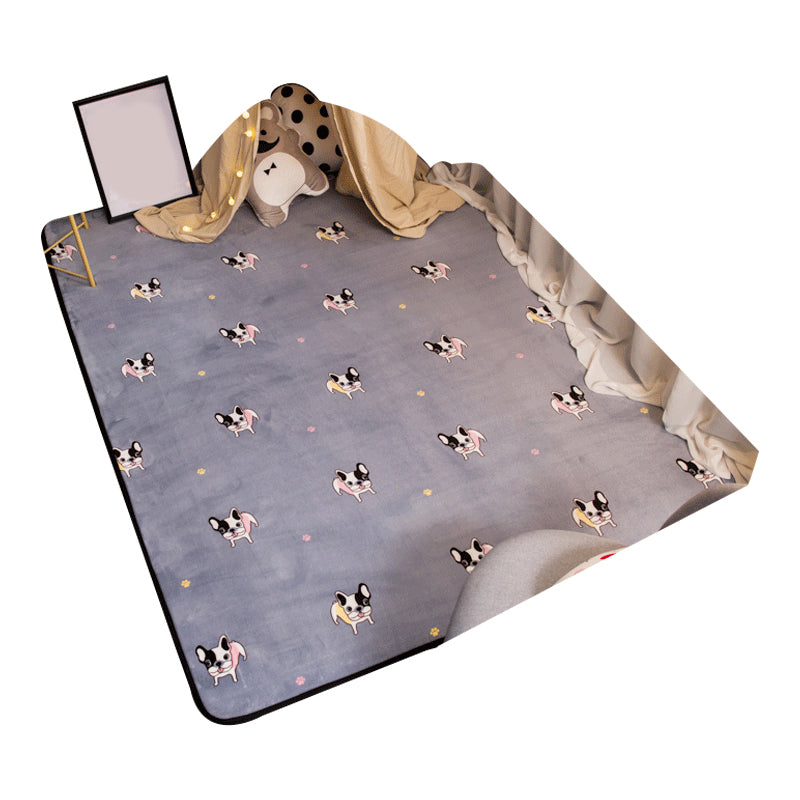 Beautiful Animal Digital Print Rug Multicolored Cartoon Rug Synthetic Non-Slip Back Machine Washable Stain-Resistant Rug for Playroom