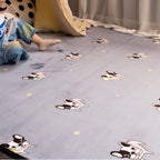 Beautiful Animal Digital Print Rug Multicolored Cartoon Rug Synthetic Non-Slip Back Machine Washable Stain-Resistant Rug for Playroom