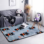 Classic Fairy Tale Pattern Rug Multicolored Modern Rug Polypropylene Non-Slip Backing Washable Pet-Friendly Area Rug for the Living Room