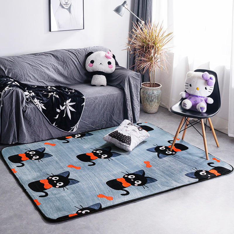 Classic Fairy Tale Pattern Rug Multicolored Modern Rug Polypropylene Non-Slip Backing Washable Pet-Friendly Area Rug for the Living Room