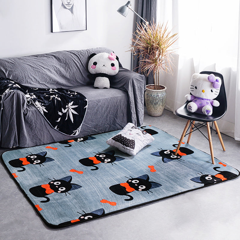 Classic Fairy Tale Pattern Rug Multicolored Modern Rug Polypropylene Non-Slip Backing Washable Pet-Friendly Area Rug for the Living Room