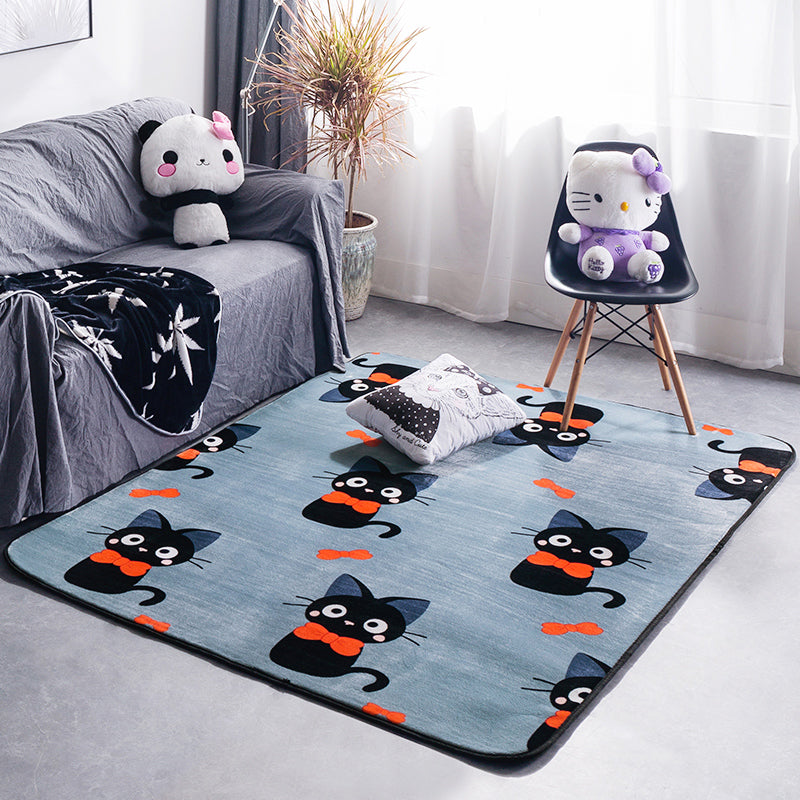 Classic Fairy Tale Pattern Rug Multicolored Modern Rug Polypropylene Non-Slip Backing Washable Pet-Friendly Area Rug for the Living Room