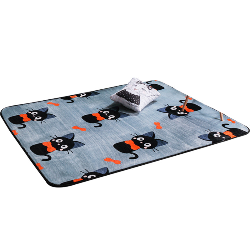 Classic Fairy Tale Pattern Rug Multicolored Modern Rug Polypropylene Non-Slip Backing Washable Pet-Friendly Area Rug for the Living Room