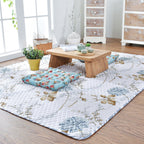 Aesthetics Botanic Carpet Multi-Color Nordic Carpet Cotton Machine Wash Padded Quilt Carpet