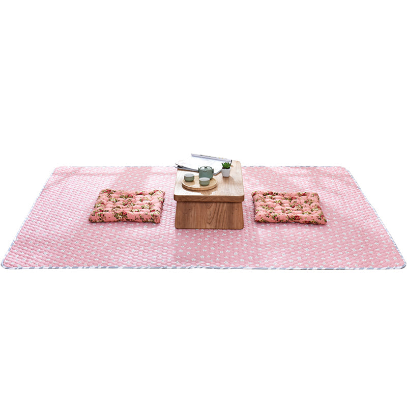 Aesthetics Botanic Carpet Multi-Color Nordic Carpet Cotton Machine Wash Padded Quilt Carpet