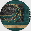 Glam Mid-Century Rug Multicolor Marble Look Rug Pet Friendly Stain Resistant Non-Slip Back Rug for Living Room