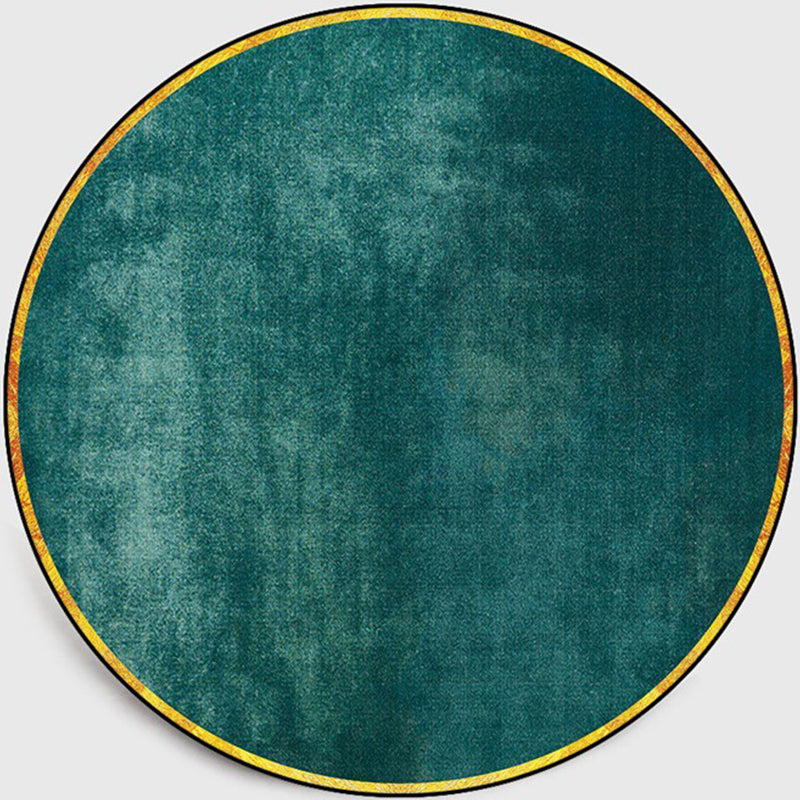Retro Emerald Green Solid Carpet Polypropylene Luxury Carpet Stain-Resistant Washable Non-Slip Carpet for Home Decoration
