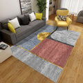 Multicolor Living Room Carpet Mid-Century Geometric Carpet Polyester Washable Non-Slip Pet-Friendly Carpet