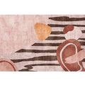 Mid-Century Living Room Rug Multicolored Architecture Color Block Rug Polyester Pet Friendly Non-Slip Washable Indoor Rug