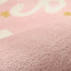 Stylish Multi-Colored Kids Rug Cotton Pattern Rug Machine Washable Pet Friendly Non-Slip Back Rug for Girls Bedroom