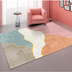 Contemporary Abstract Pattern Carpet Multicolor Polypropylene Carpet Non-Slip Pet Friendly Stain Resistant Carpet for Large Room