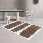 Contemporary Abstract Pattern Carpet Multicolor Polypropylene Carpet Non-Slip Pet Friendly Stain Resistant Carpet for Large Room