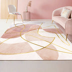 Contemporary Abstract Pattern Carpet Multicolor Polypropylene Carpet Non-Slip Pet Friendly Stain Resistant Carpet for Large Room