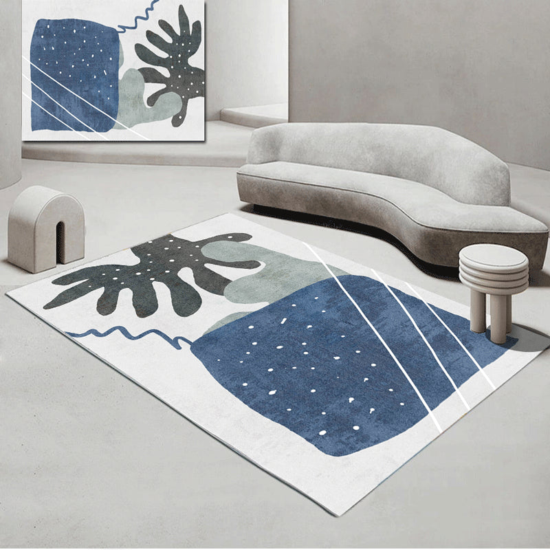 Contemporary Abstract Pattern Carpet Multicolor Polypropylene Carpet Non-Slip Pet Friendly Stain Resistant Carpet for Large Room