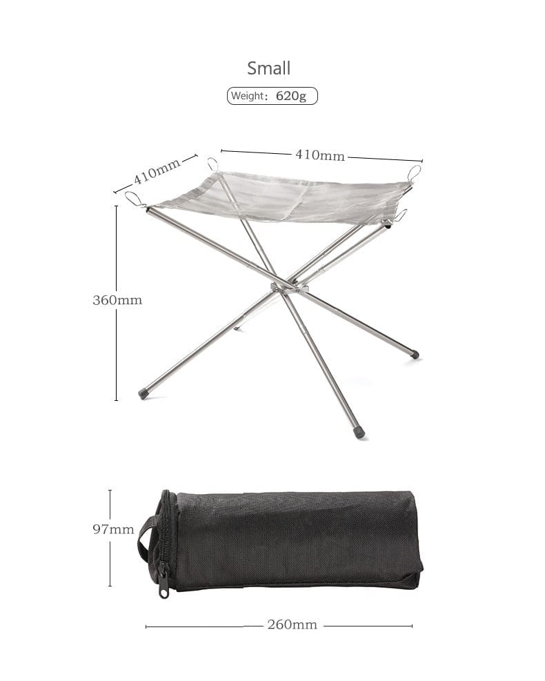 Portable Fire Pit | Foldable Stainless Steel Design | Lightweight Outdoor Camping Stove