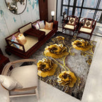 Minimalist 3D Geometric Rug Multi-Color Polypropylene Area Rug Pet-Friendly Non-Slip Machine Washable Rug for Large Room