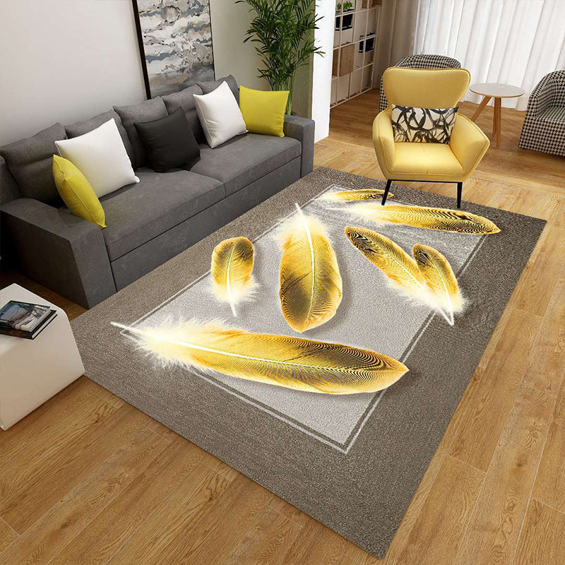 Minimalist 3D Geometric Rug Multi-Color Polypropylene Area Rug Pet-Friendly Non-Slip Machine Washable Rug for Large Room