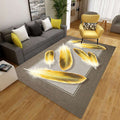 Minimalist 3D Geometric Rug Multi-Color Polypropylene Area Rug Pet-Friendly Non-Slip Machine Washable Rug for Large Room