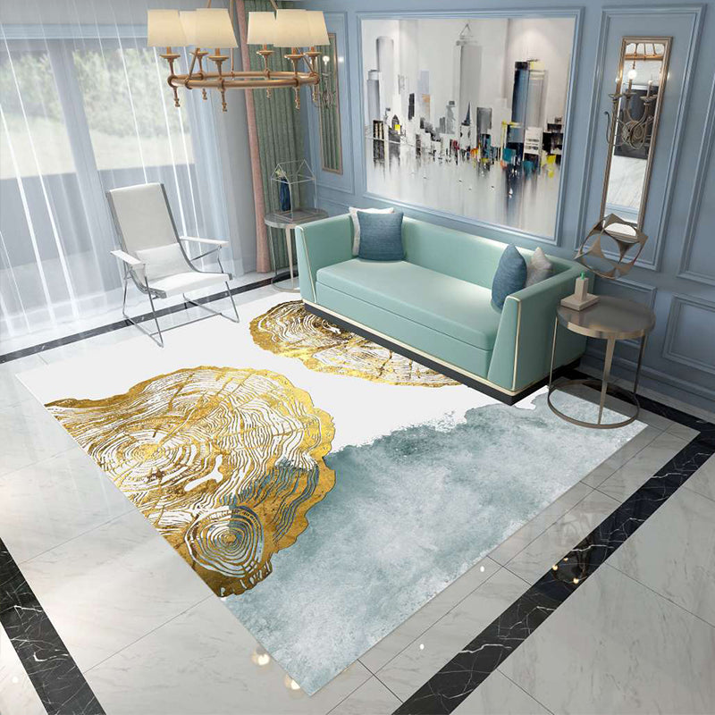 Nordic Abstract Botanical Carpet Multicolor Synthetic Carpet Non-slip Machine washable Pet friendly Area rug for Living room