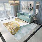 Nordic Abstract Botanical Carpet Multicolor Synthetic Carpet Non-slip Machine washable Pet friendly Area rug for Living room