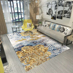 Nordic Abstract Botanical Carpet Multicolor Synthetic Carpet Non-slip Machine washable Pet friendly Area rug for Living room