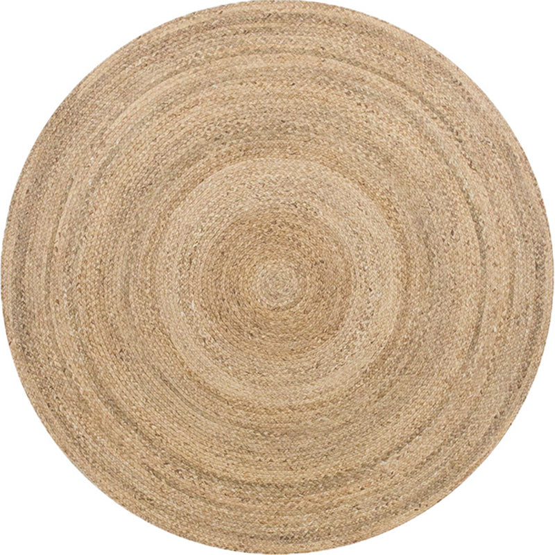Multi-Color Living Room Rug Rustic Solid Color Carpet Natural Jute Pet Friendly Washable Non-Slip Mat Rug