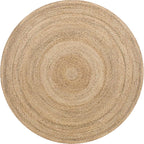 Multi-Color Living Room Rug Rustic Solid Color Carpet Natural Jute Pet Friendly Washable Non-Slip Mat Rug