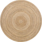 Multi-Color Living Room Rug Rustic Solid Color Carpet Natural Jute Pet Friendly Washable Non-Slip Mat Rug