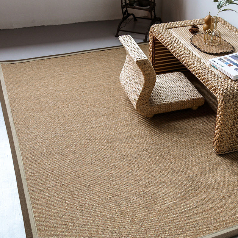 Multicolor Plain Mat Rug Sisal Woven Lodge Rug Non-Slip Backing Stain Resistant Machine Washable Area Carpet for Room