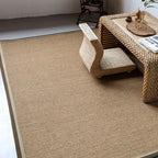 Multicolor Plain Mat Rug Sisal Woven Lodge Rug Non-Slip Backing Stain Resistant Machine Washable Area Carpet for Room