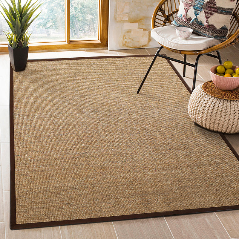 Multicolor Plain Mat Rug Sisal Woven Lodge Rug Non-Slip Backing Stain Resistant Machine Washable Area Carpet for Room