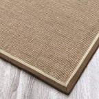 Multicolor Plain Mat Rug Sisal Woven Lodge Rug Non-Slip Backing Stain Resistant Machine Washable Area Carpet for Room