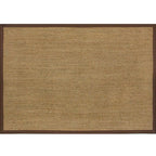 Multicolor Plain Mat Rug Sisal Woven Lodge Rug Non-Slip Backing Stain Resistant Machine Washable Area Carpet for Room