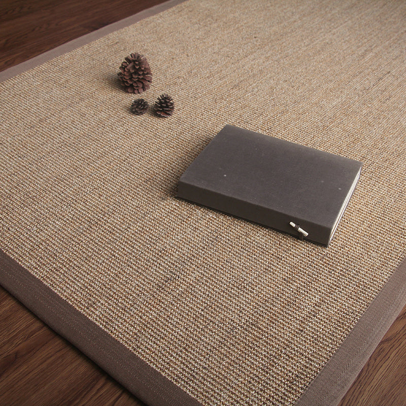 Brown Living Room Carpet Country Landscape Simple Carpet Sisal Non-slip Pet Friendly Washable Area Rug