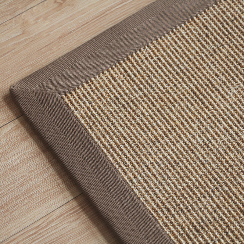 Brown Living Room Carpet Country Landscape Simple Carpet Sisal Non-slip Pet Friendly Washable Area Rug
