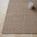 Lodge Home Rug Light Brown Solid Color Rug Sisal Woven Pet Friendly Machine Washable Non-Slip Rug