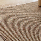 Lodge Home Rug Light Brown Solid Color Rug Sisal Woven Pet Friendly Machine Washable Non-Slip Rug