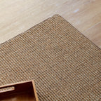 Lodge Home Rug Light Brown Solid Color Rug Sisal Woven Pet Friendly Machine Washable Non-Slip Rug