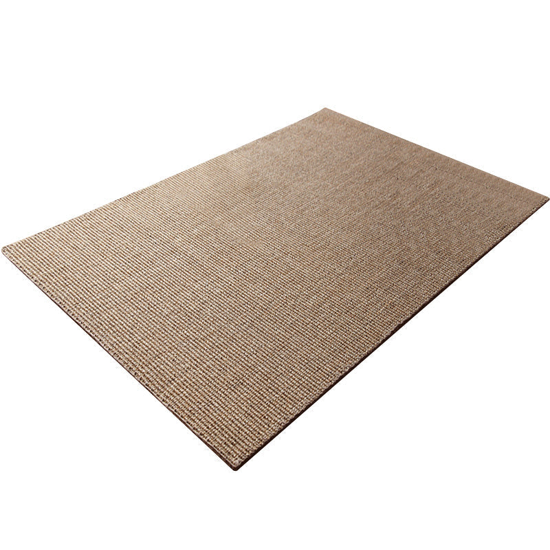 Lodge Home Rug Light Brown Solid Color Rug Sisal Woven Pet Friendly Machine Washable Non-Slip Rug