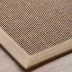 Beige Rustic Carpet Sisal Solid Color Carpet Washable Non-Slip Pet-Friendly Carpet for Bedroom