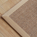 Beige Rustic Carpet Sisal Solid Color Carpet Washable Non-Slip Pet-Friendly Carpet for Bedroom