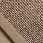 Beige Rustic Carpet Sisal Solid Color Carpet Washable Non-Slip Pet-Friendly Carpet for Bedroom