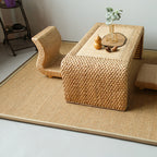 Japanese Style Rustic Carpet Multicolored Simple Carpet Washable Stain Resistant Non-Slip Underlay Carpet for Bedroom