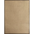 Premium Solid Area Rug Light Brown Wooden Style Carpet Sisal Non-Slip Pet-Friendly Machine Washable Rug for Home