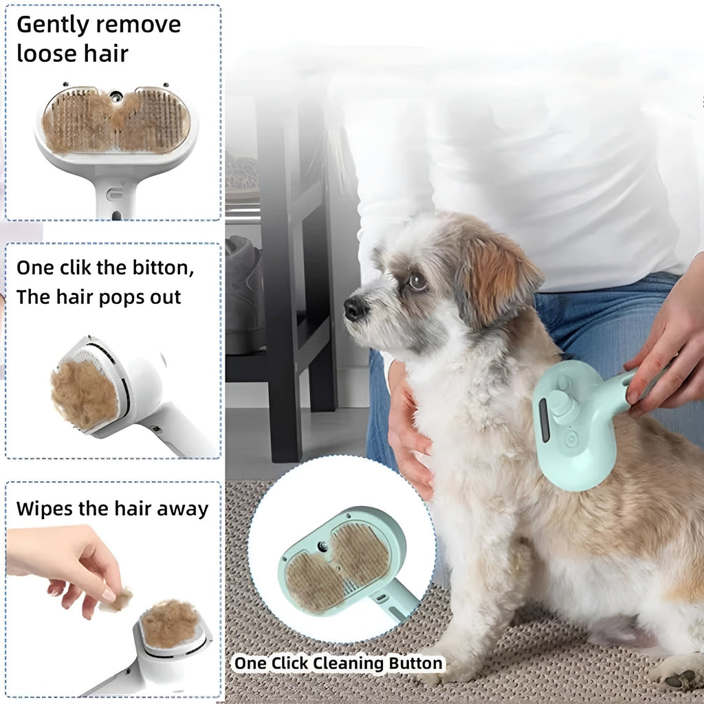 Fresh Groom Steam Spray Pet Brush