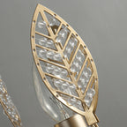 Modernism 1 Light Wall Lamp with Crystal Leaf Bronze Branch Wall Mounted Light for Bedroom