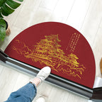 Chinoiserie Printed Rug Multi Colored Polypropylene Carpet Anti-Slip Back Pet Friendly Stain Resistant Rug for Door