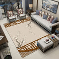 Fancy Multicolor Flower Rug Polypropylene Asian Style Rug Stain Resistant Anti-Slip Backing Pet Friendly Rug for Guest Room