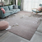Multicolor Asia Indoor Rug Synthetic 3D Pattern Carpet Washable Stain Resistant Nonslip Underlay Rug for Large Room